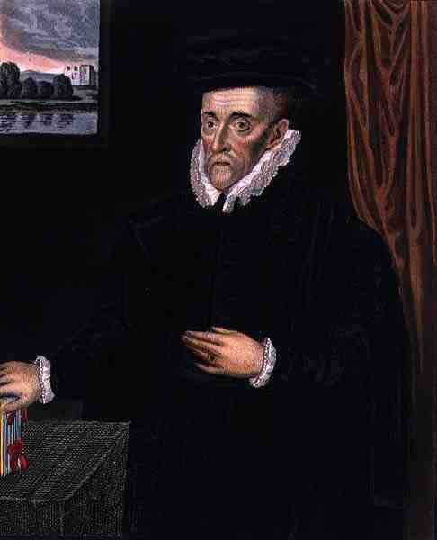 Portræt af Sir Walter Mildmay (1520?-1589), grundlægger af Emmanuel College, Cambridge, fra 
