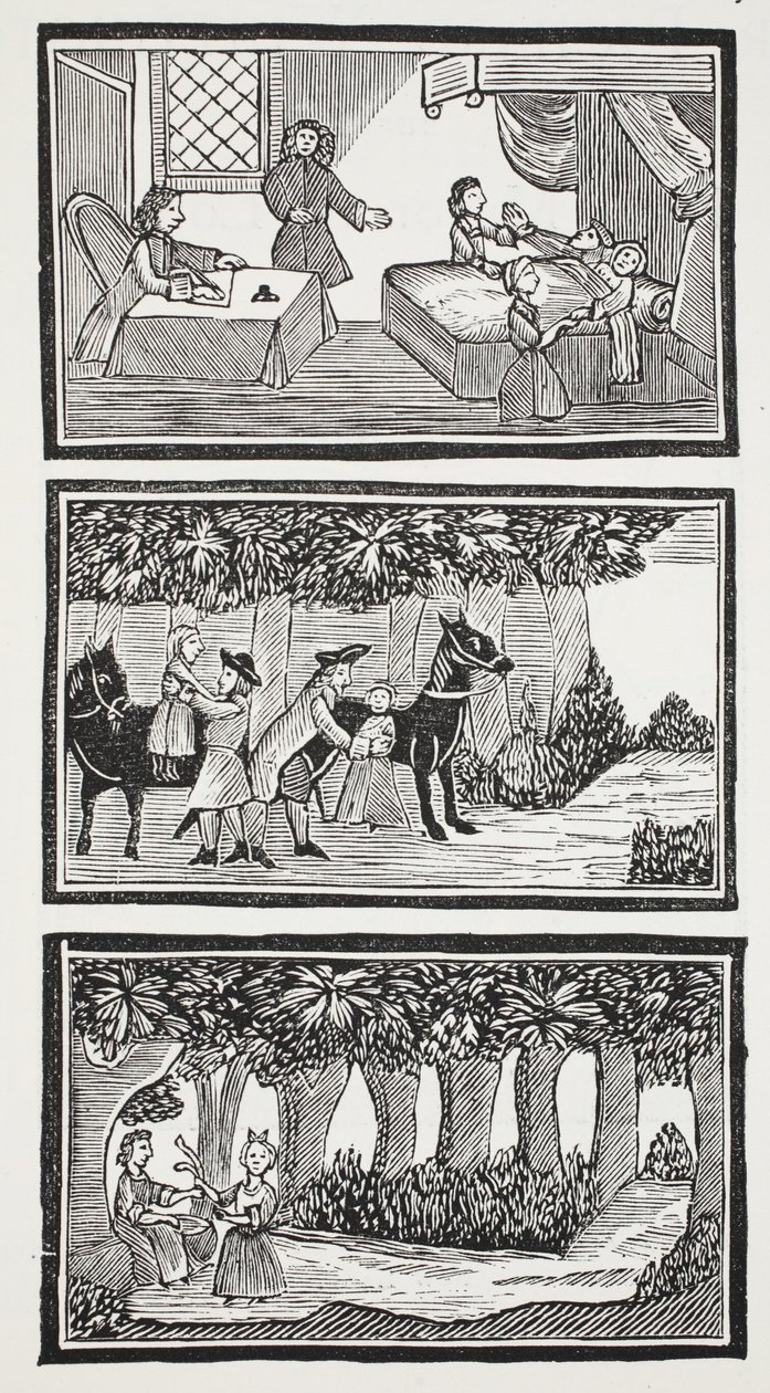 The History of The Two Children in the Wood, illustration fra 