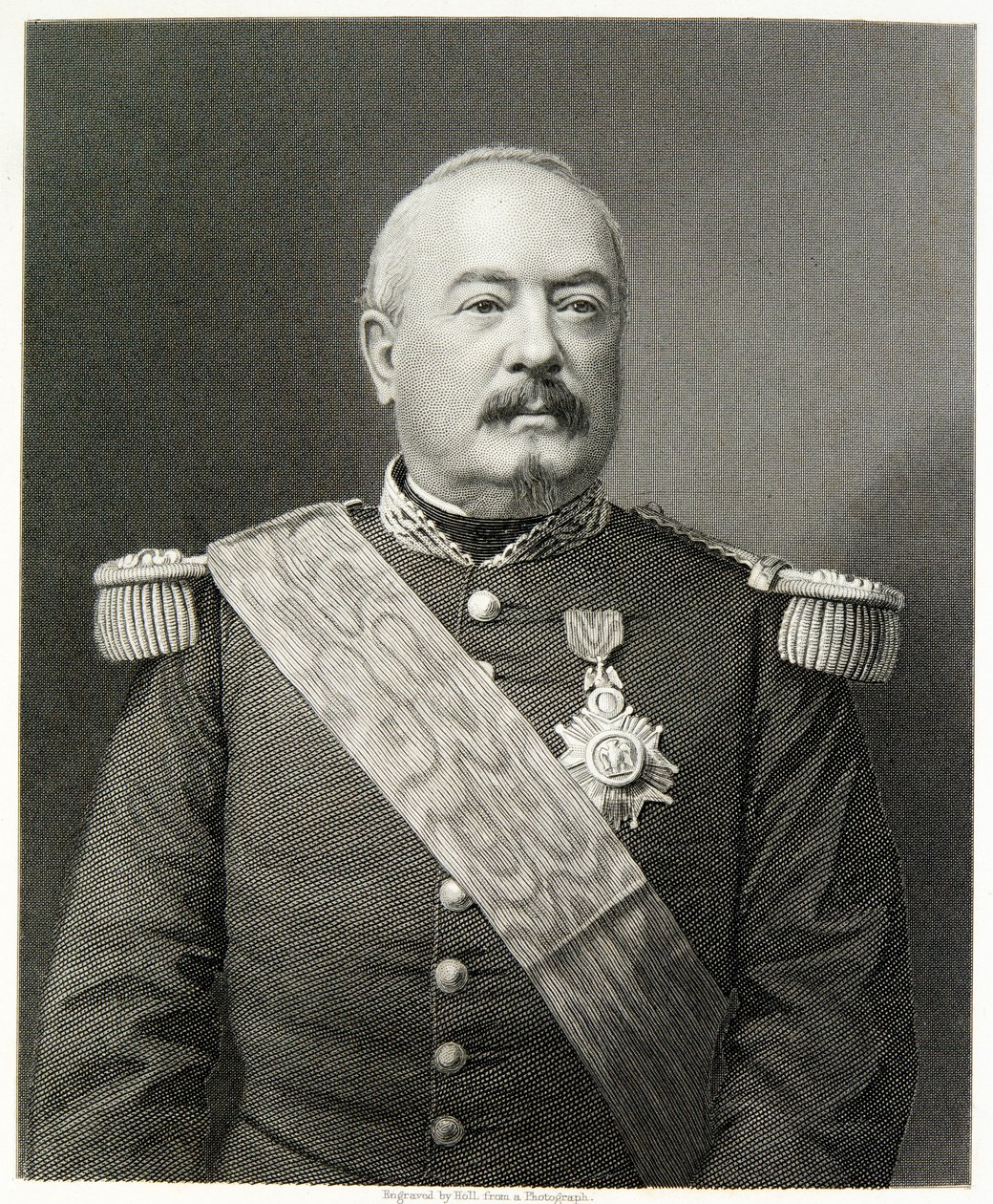 Marshal Bazaine (gravering) af (after) English photographer