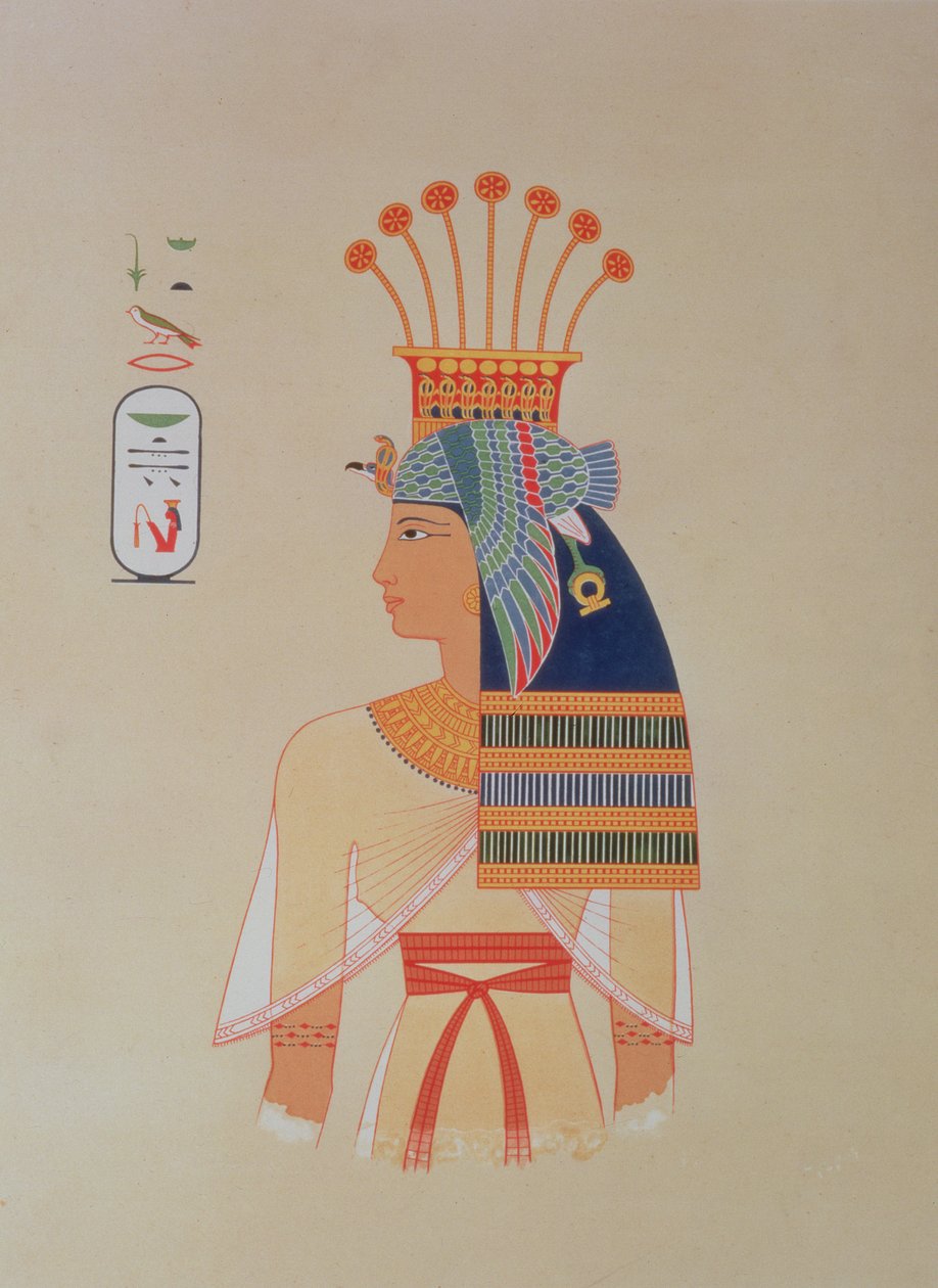 746.c.1. & f.8 Portræt af dronning Nebto, datter af Ramses-Meiamoun, fra 
