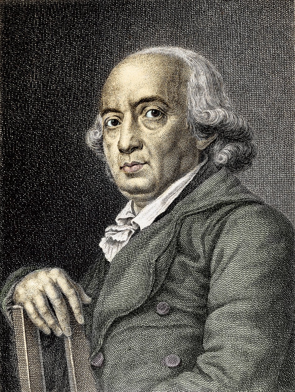 Portræt af Johann Gottfried von Herder Tysk digter og filosof - Portræt af den tyske forfatter og filosof Johann Gottfried Herder (1744-1803) - Gravering Privat samling af (after) German School