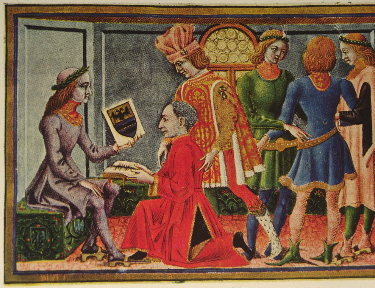Kejser Frederik III modtager astronomen Giovanni Bianchinis bog 