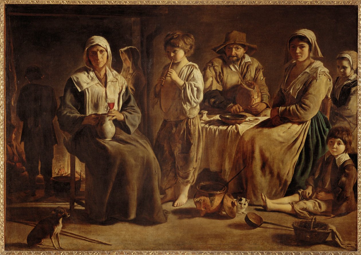 Famille de paysans dans un interieur En landmandsfamilie i deres stuehus ... af (after) Le Nain Brothers