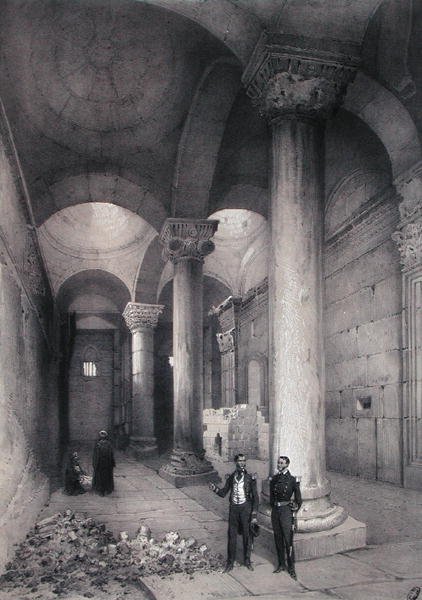 Interiør af Golden Gate i Jerusalem, illustration fra 