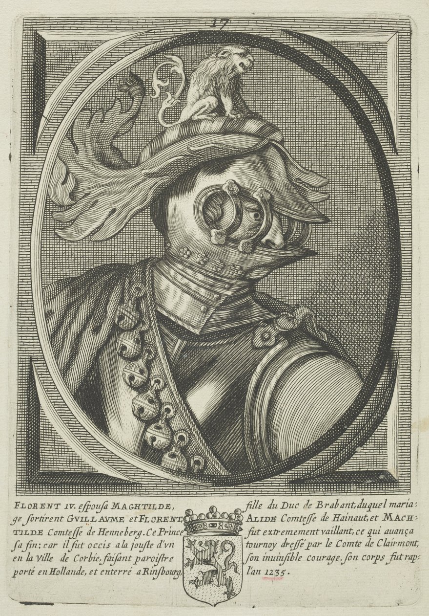 Floris IV, greve af Holland (stik) af (attr.to) French School