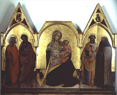 Ydmyghedens Jomfru, triptykon af (c.1370 1425) Lorenzo Monaco
