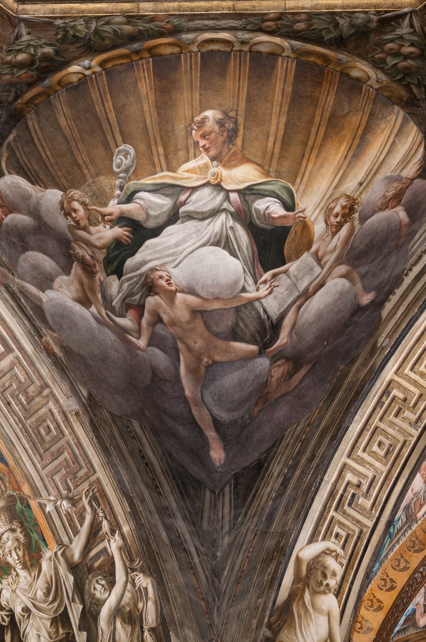 St Hilary, detalje på 3660852 af (c.1489 1534) Correggio