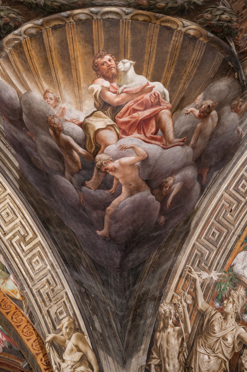 Johannes Døberen, detalje på 3660852 af (c.1489 1534) Correggio