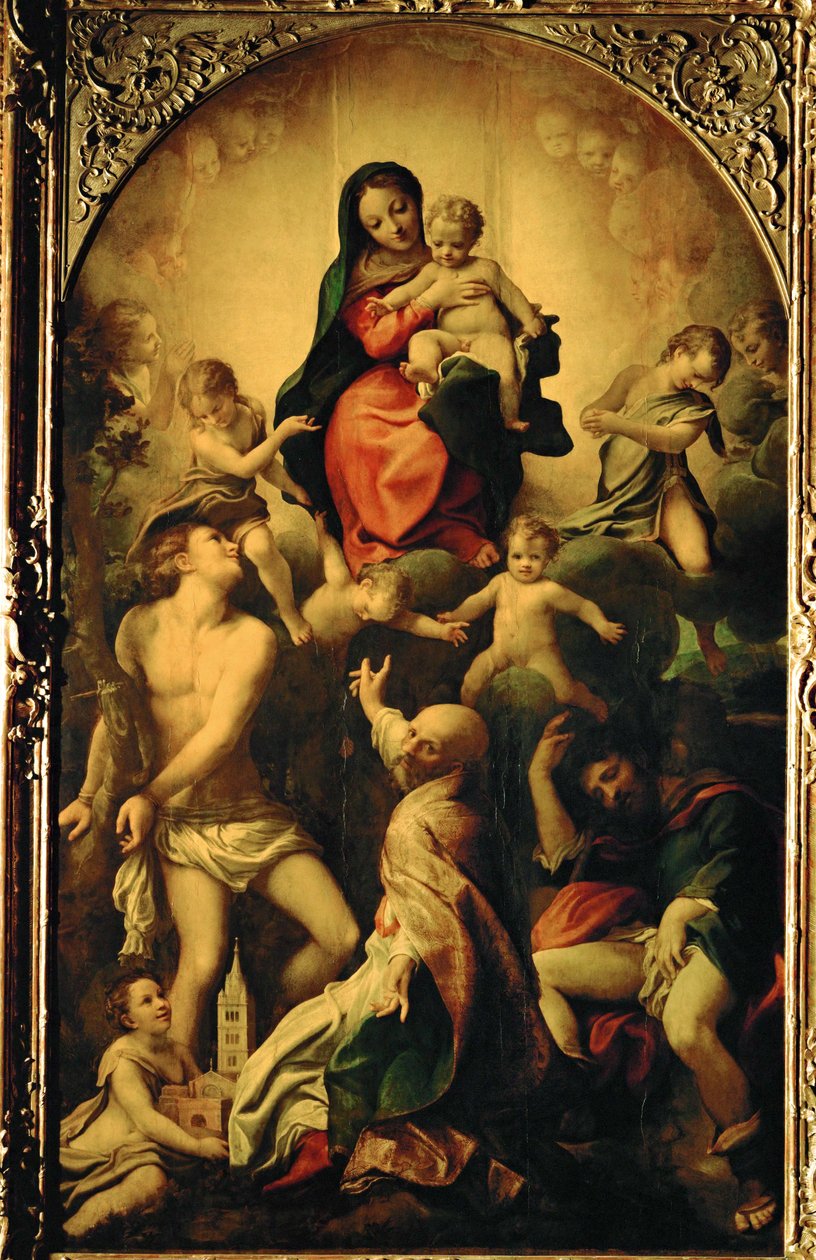 Madonna af Sankt Sebastian ... af (c.1489 1534) Correggio