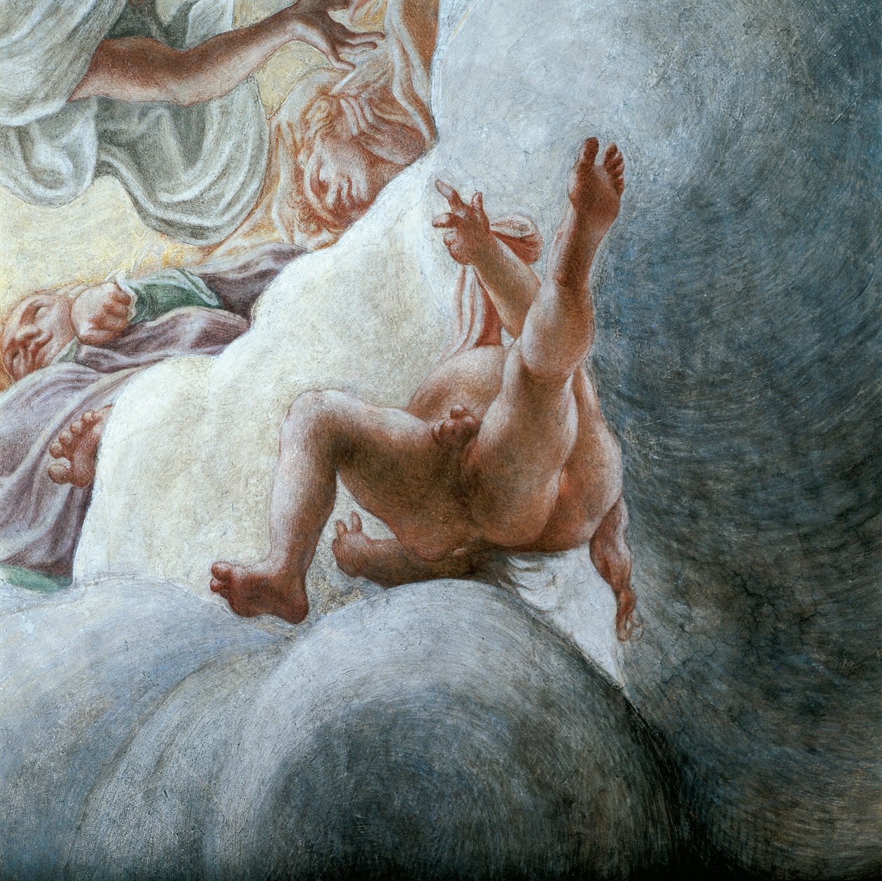 Angel in flight, detalje fra Assumption of Virgin af (c.1489 1534) Correggio