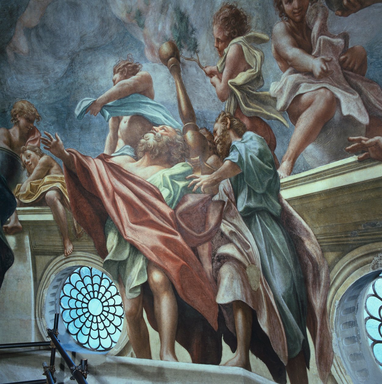 Apostle og unge, af Antonio Allegri Da Correggio (1489-1534), fresco, Dome of Parma Cathedral, Italien af (c.1489 1534) Correggio