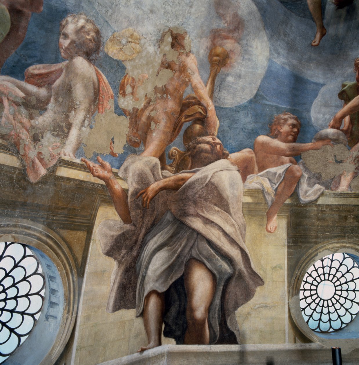 Efebes, detalje fra Jomfruens himmelfart af (c.1489 1534) Correggio