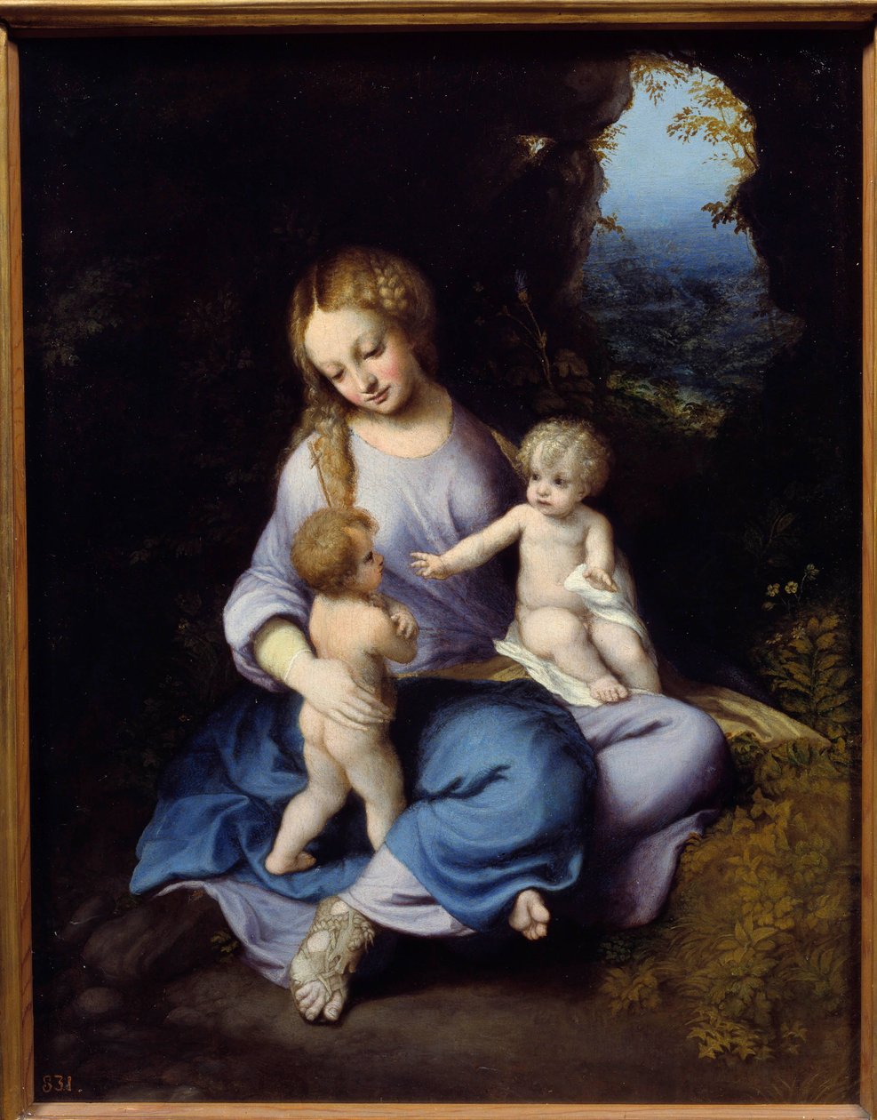 The Virgin, Jesus and Saint John Child Maleri af Antonio Allegri (kendt som Correggio eller Correge 1489-1534) 1500-tallet Madrid, Prado Museum af (c.1489 1534) Correggio