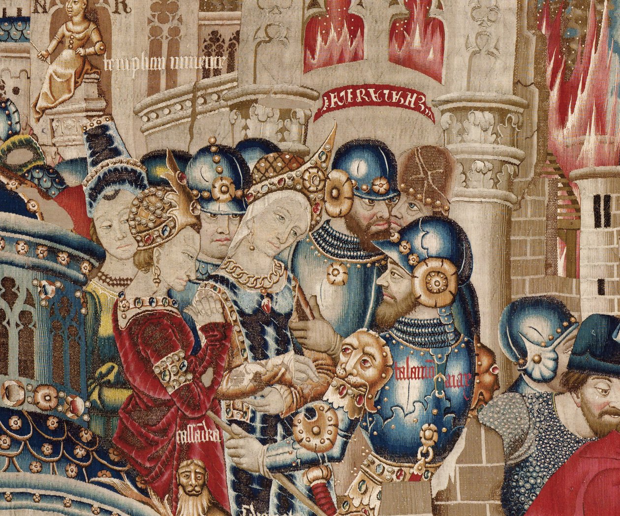 The Trojan War: The Destruction of Troy, ca. 1470 (tapet) af (fl.1450 75) Master of Coetivy