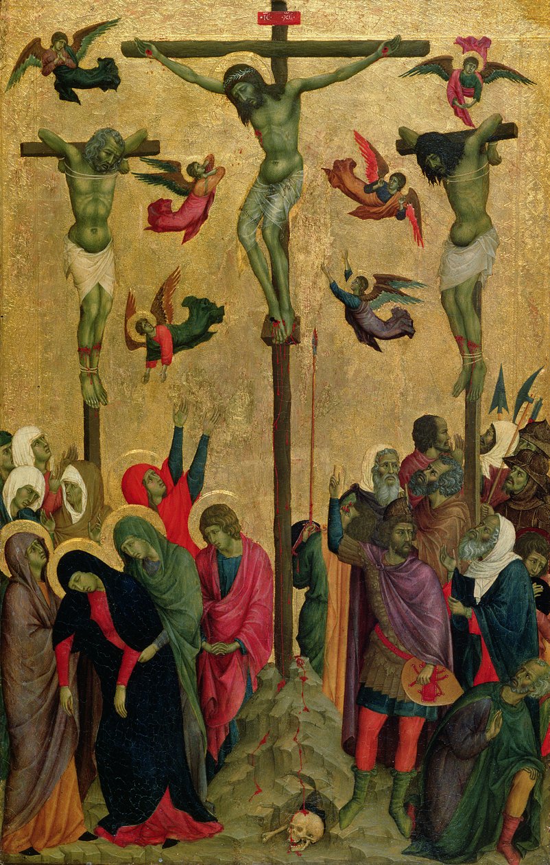 The Crucifixion, ca. 1315-30 (tempera på panel) af (school of) Duccio di Buoninsegna
