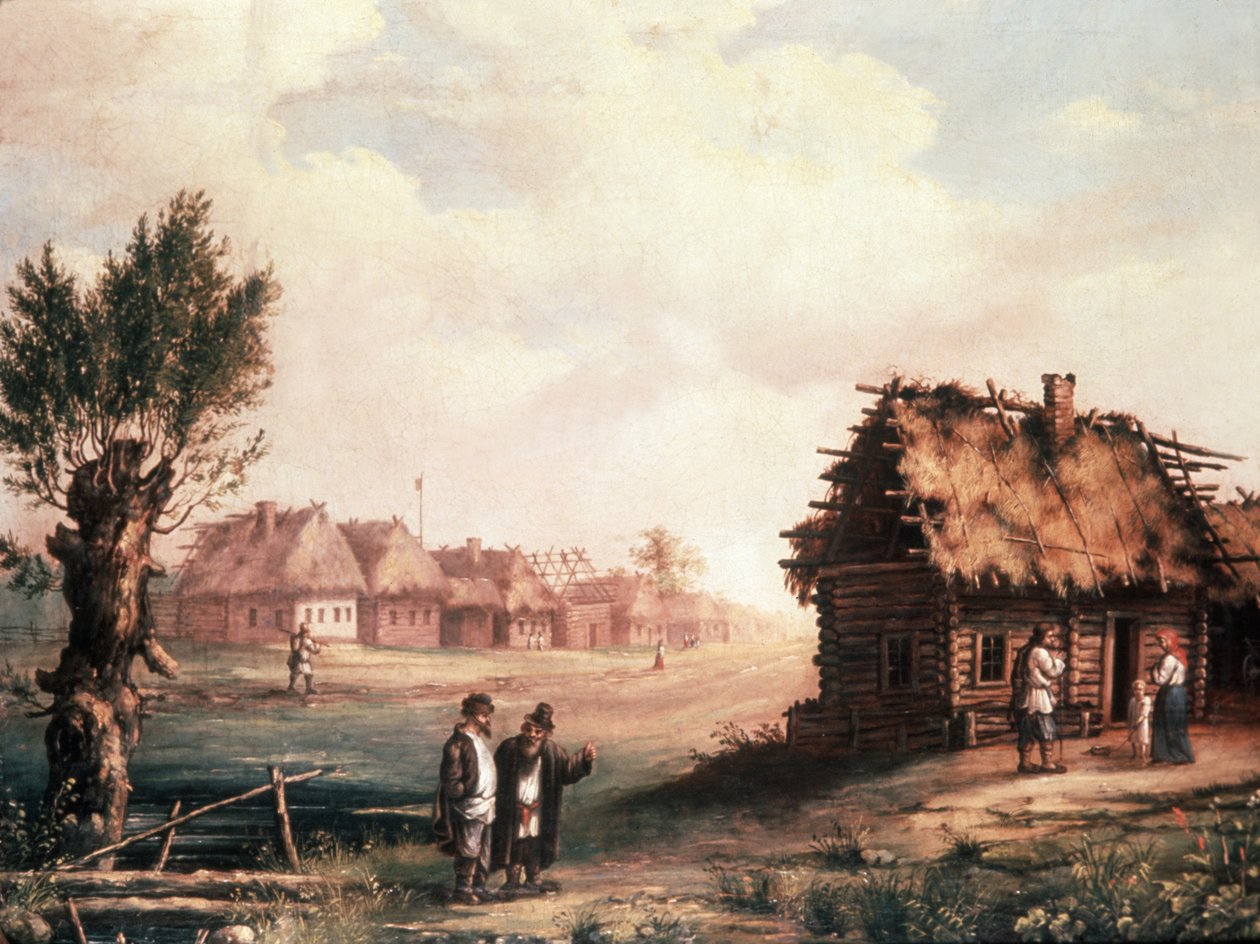 En fattig landsby i Rusland, 1850
