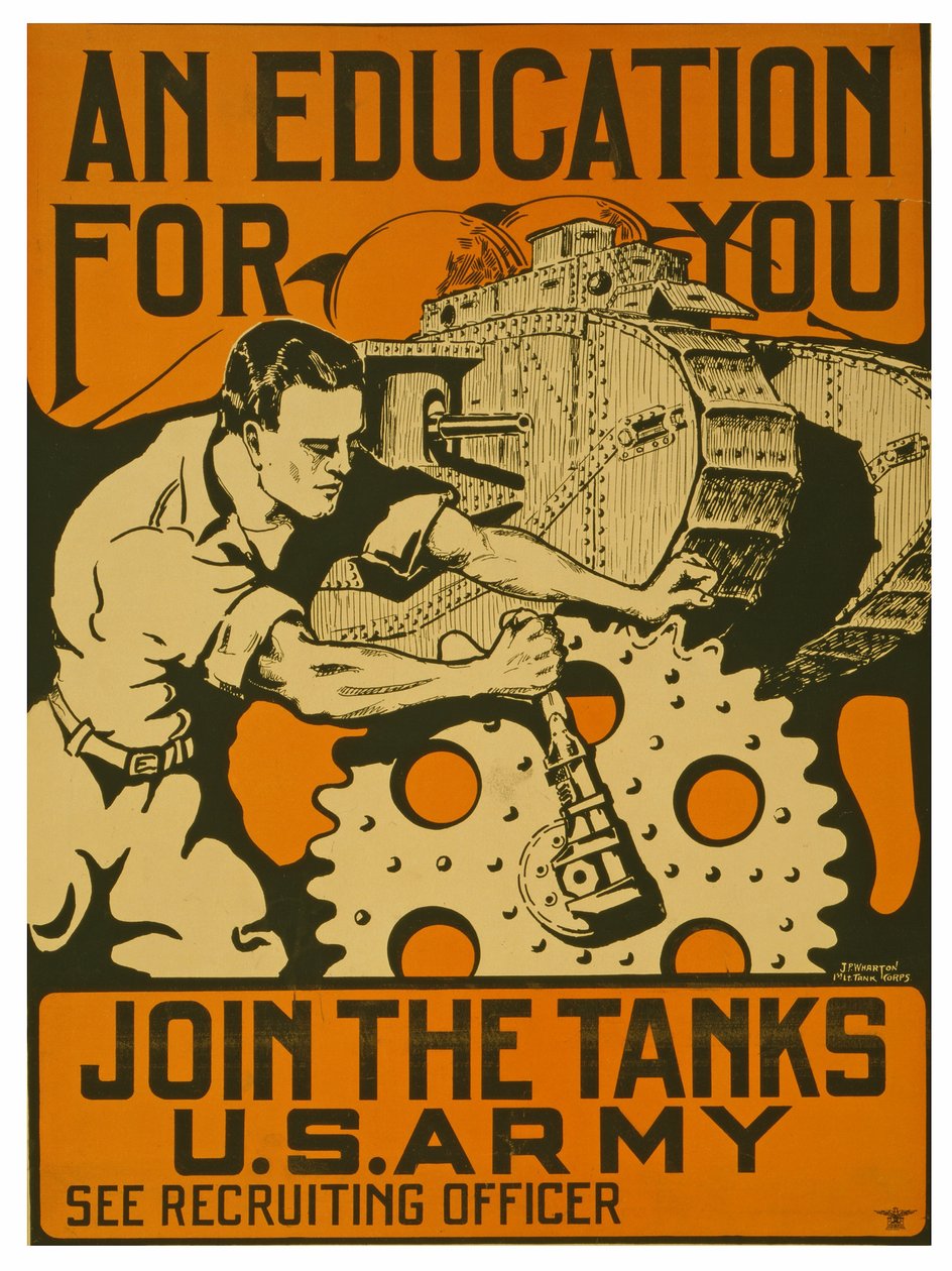 En uddannelse til dig, Slut dig til tanks U.S. Army, 1919 af Unknown