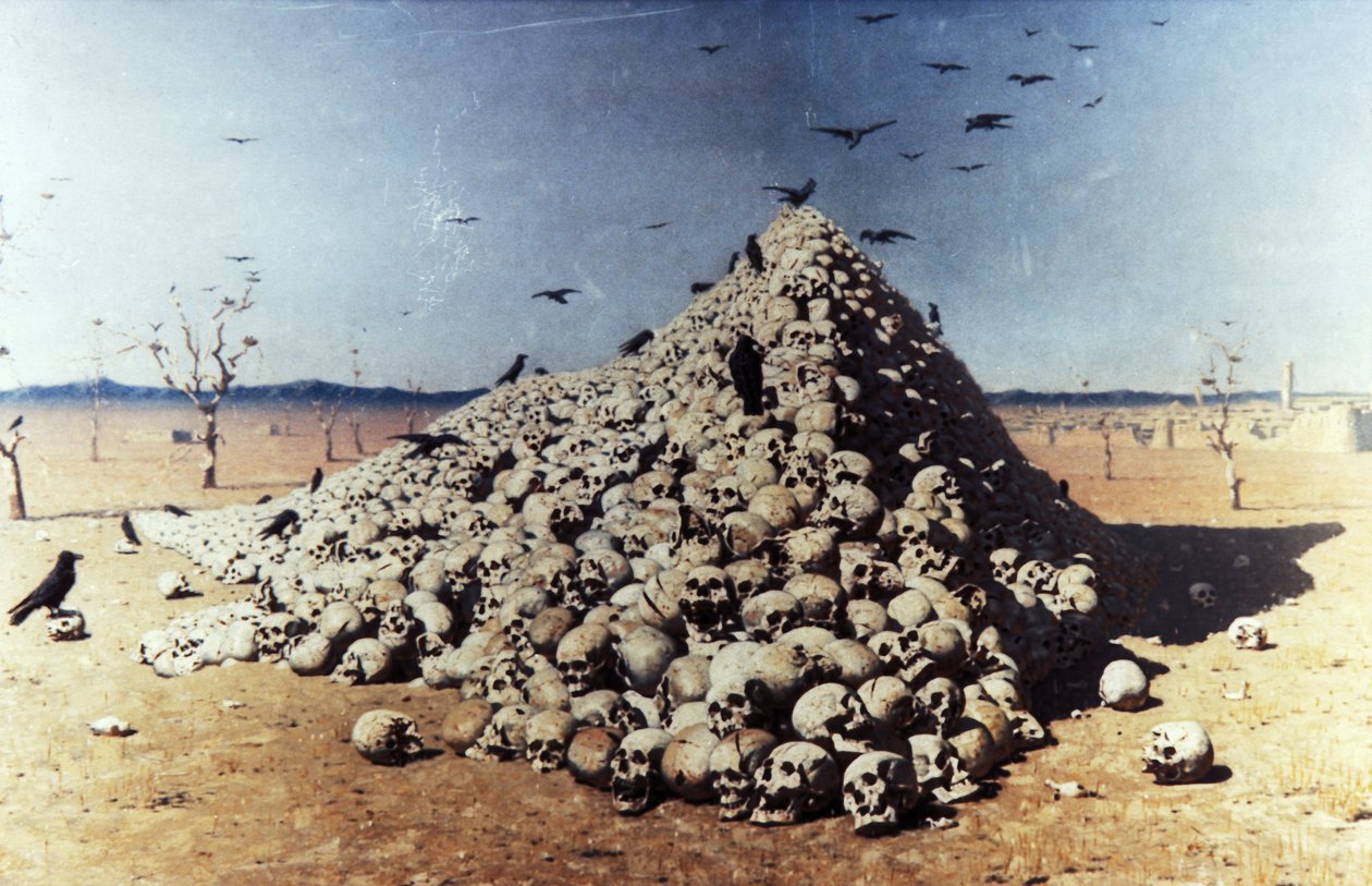 Apoteose of War af Vasily Vereshchagin, 1871. af Unknown