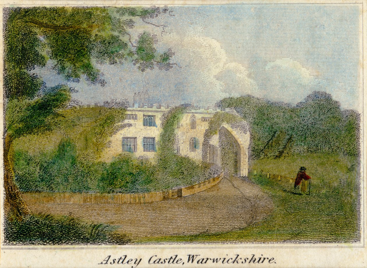 Astley Castle, Warwickshire, ca. 1830 af Unknown
