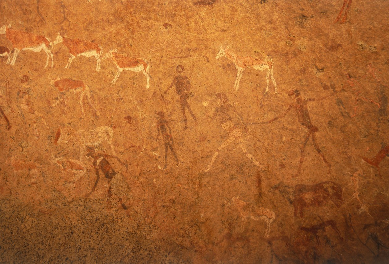 Detalje af klippemalerier i Damara Land, Namibia. 6. maj 1998. af Unknown