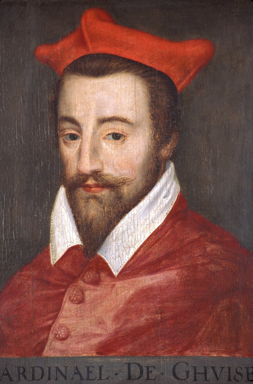 Indre & Loire N* 026 - Chateau dAzay-le-Rideau - Værelse N* 4 - Portræt af kardinal af Guise (Louis II af Lorraine, kaldet kardinal af Guise og derefter af Lorraine, 1555-1588) af Unknown