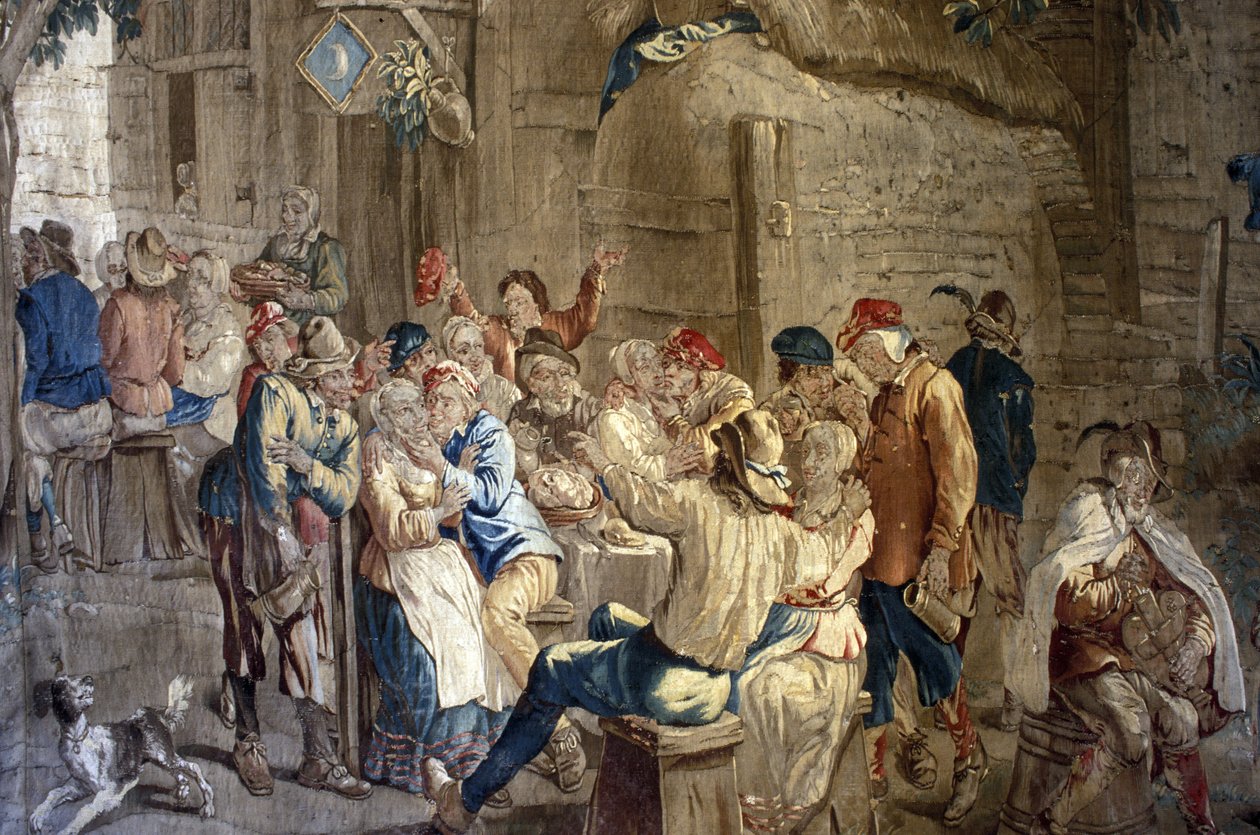Indre & Loire N* 251 - Chateau dUse - Flamsk gobelin fra det 18. århundrede - fra et karton af Teniers (17. århundrede) af Unknown