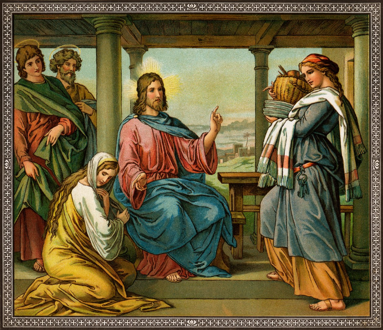 Jesus i Marta og Marias hus - Bibel, Det Nye Testamente af Unknown