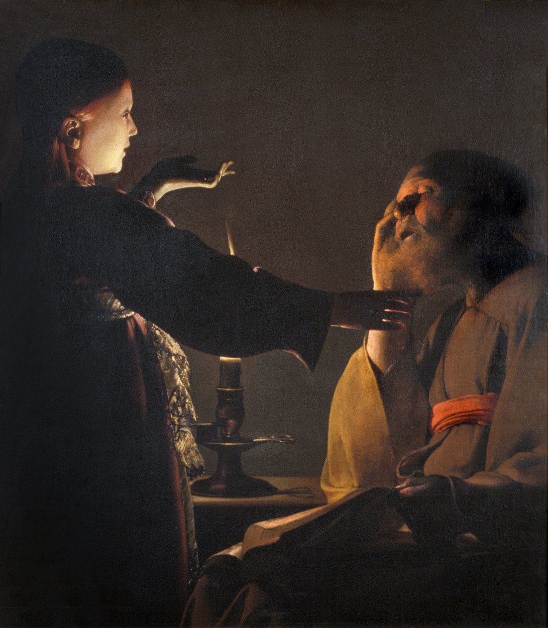 Loire Atlantique N* 097 - NantesMusee des Beaux Arts - The Dream of St-Joseph (eller Apparition of the Angel in Saint Joseph) - af Georges de La Tour af Unknown