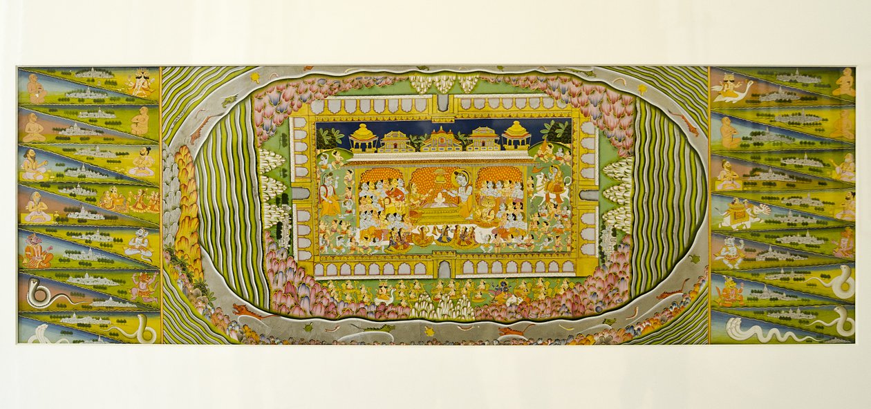 Marwar maleri: Mandalas of Shiva, Mehrangarh Fort palace museum, Jodhpur, Rajasthan, Indien af Unknown