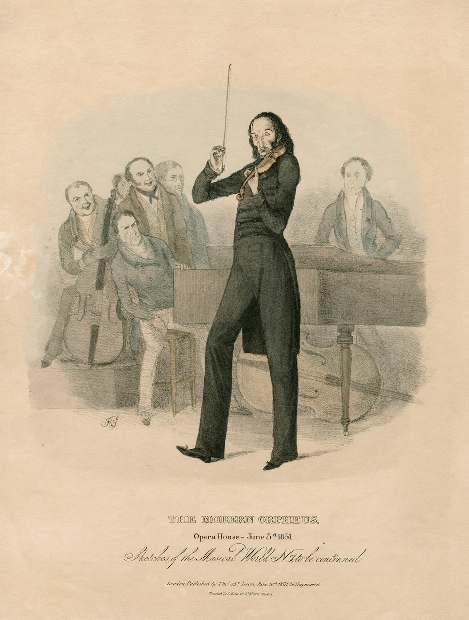 Niccolo Paganini - portræt af Unknown