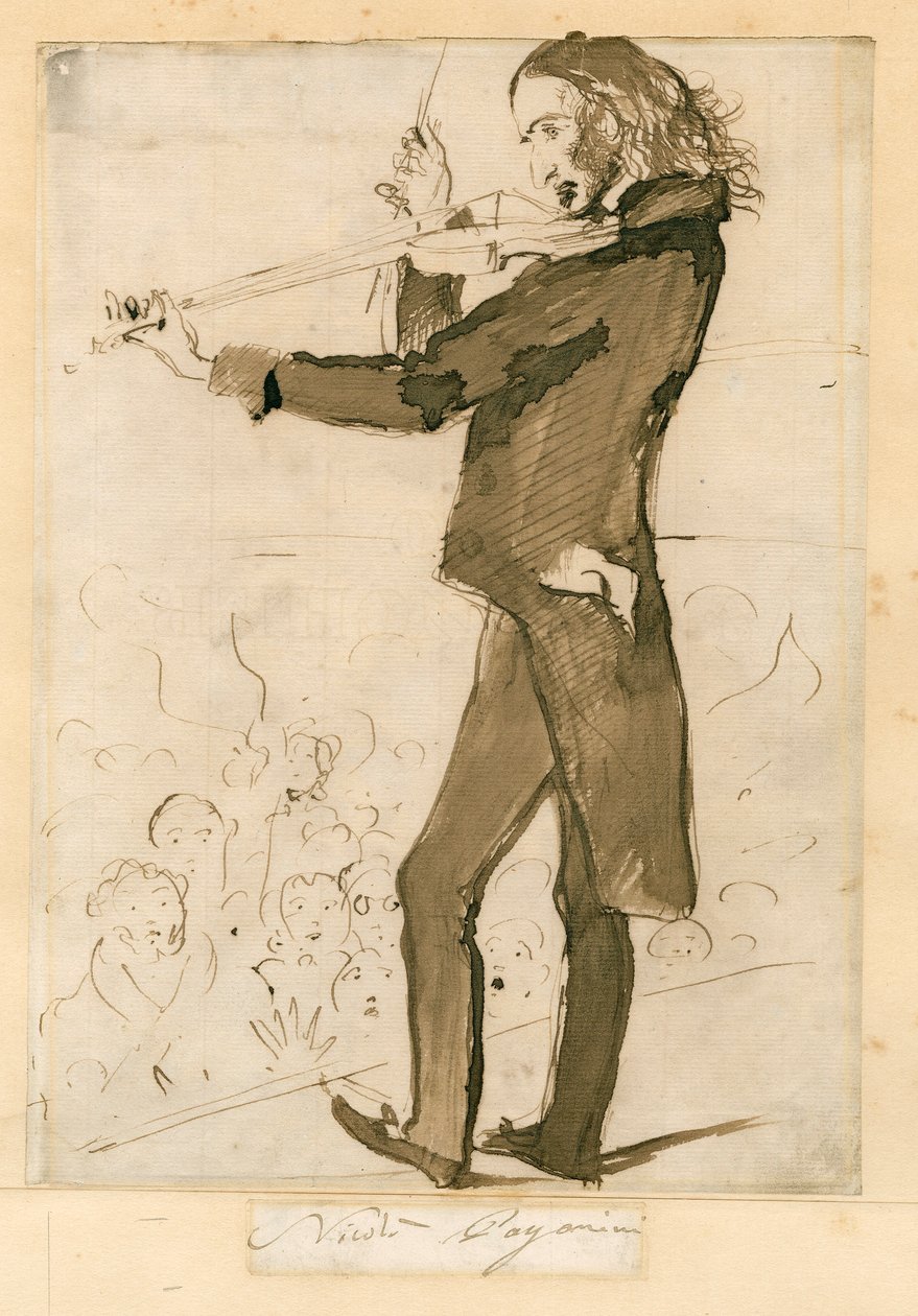 Niccolo Paganini - portræt af Unknown