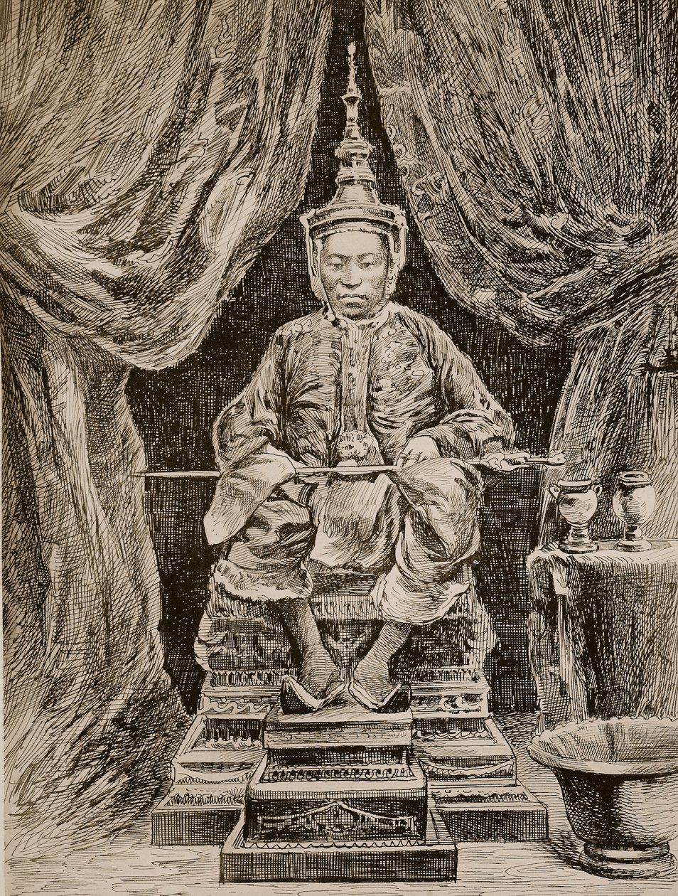 Norodom, konge af Cambodja af Unknown