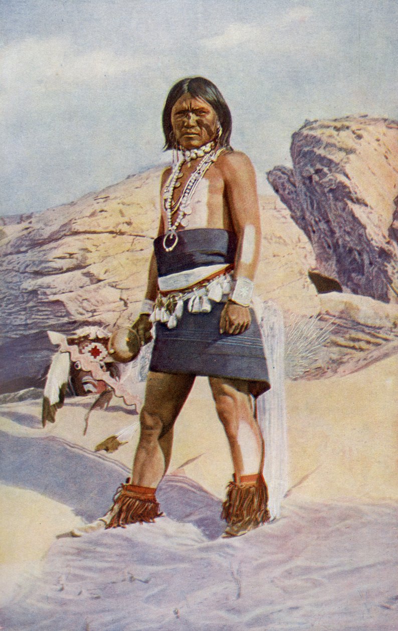 Nordamerika. En Hopi slangedanser fra Arizona. 1920 af Unknown