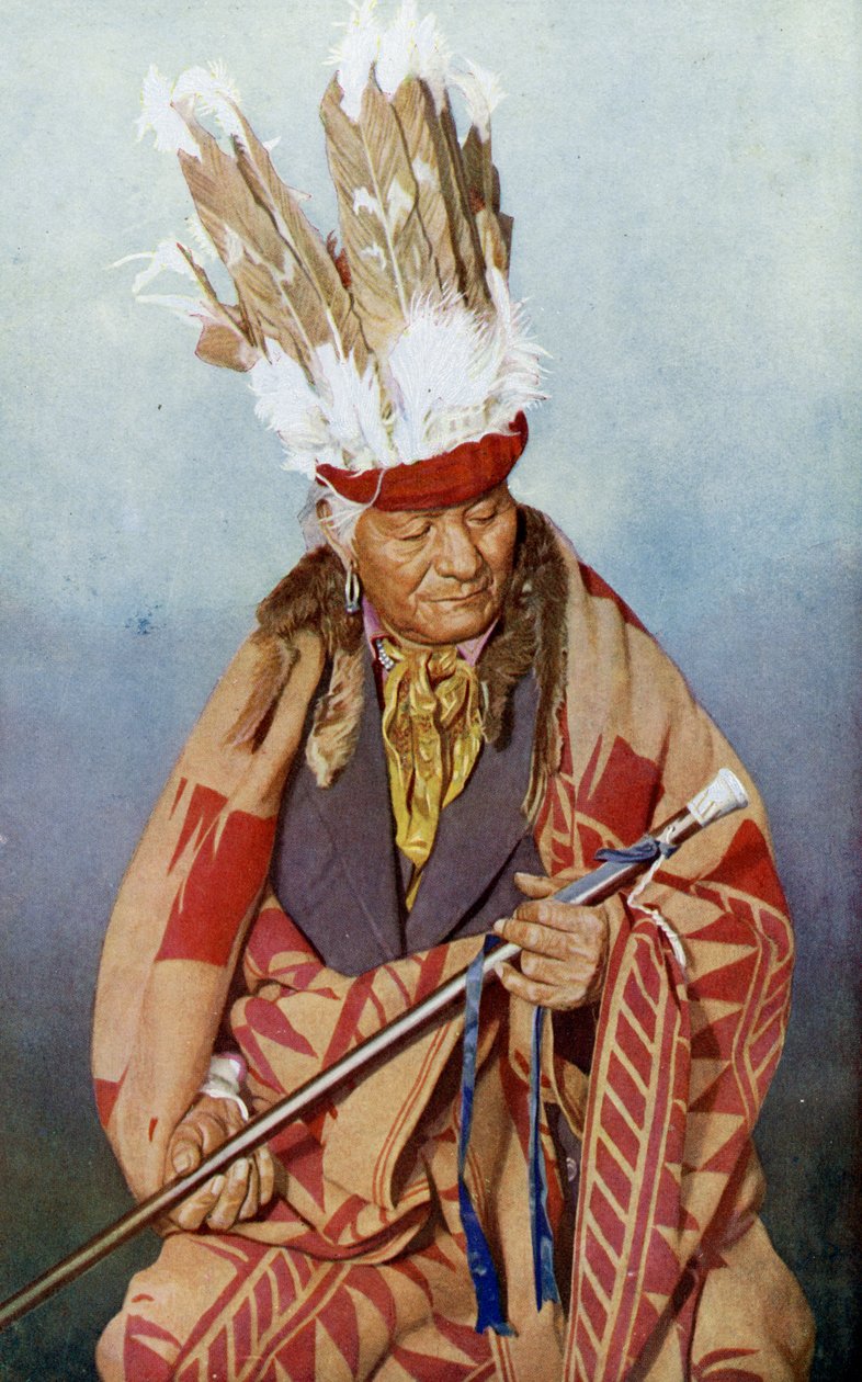 Nordamerika. Indianerhøvding for Pueblo-stammen. 1920 af Unknown