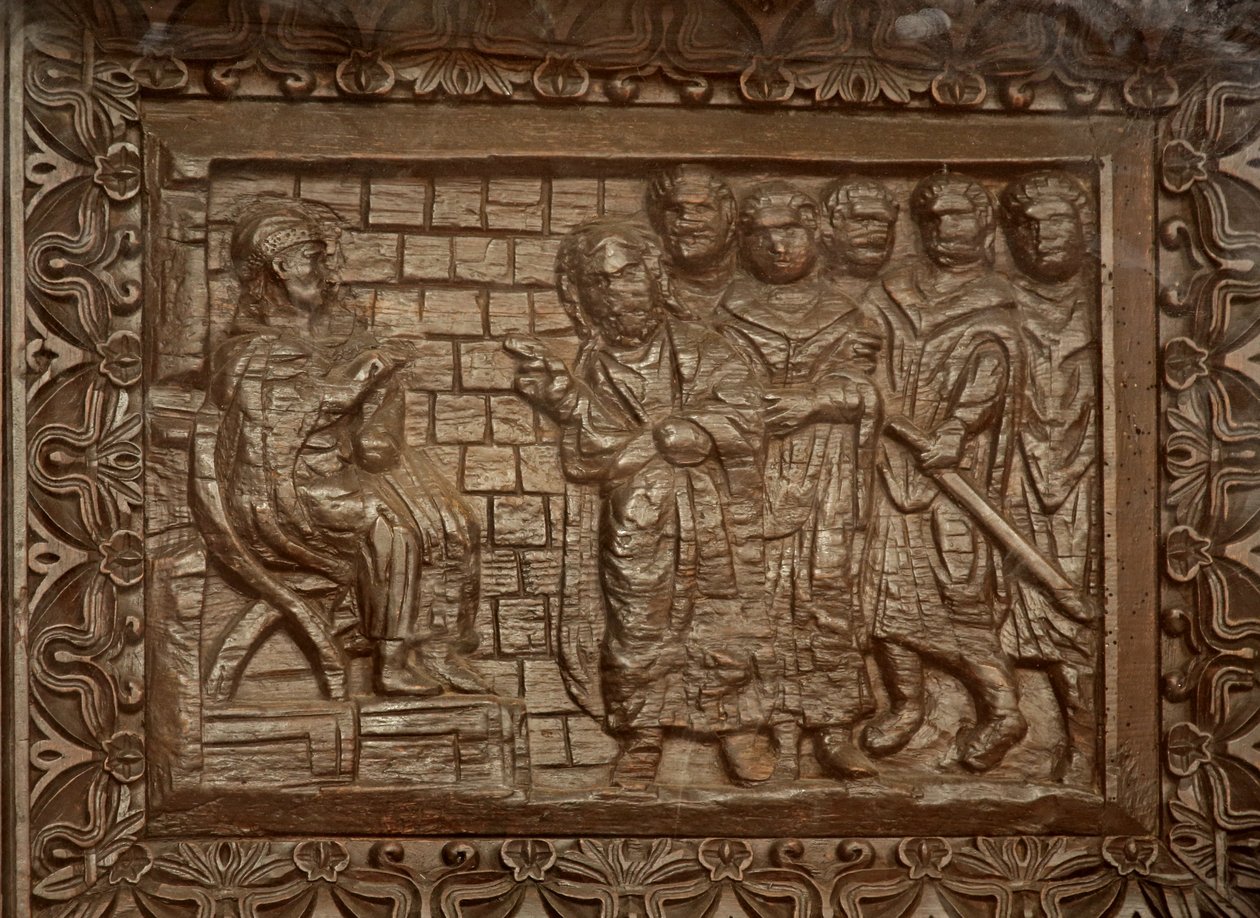 Panel fra 5C dør: Jesu dom af Unknown