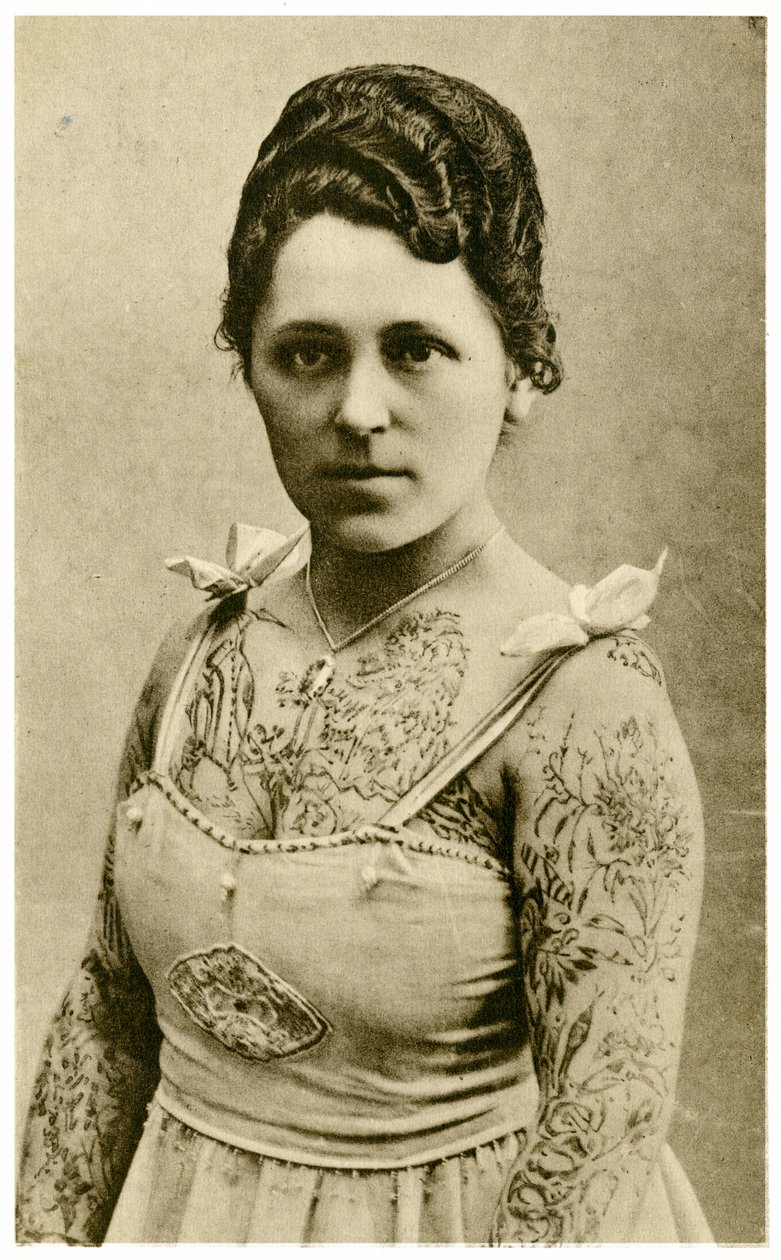 Portræt af Margit, Den tatoverede kvinde, ca. 1910 af Unknown