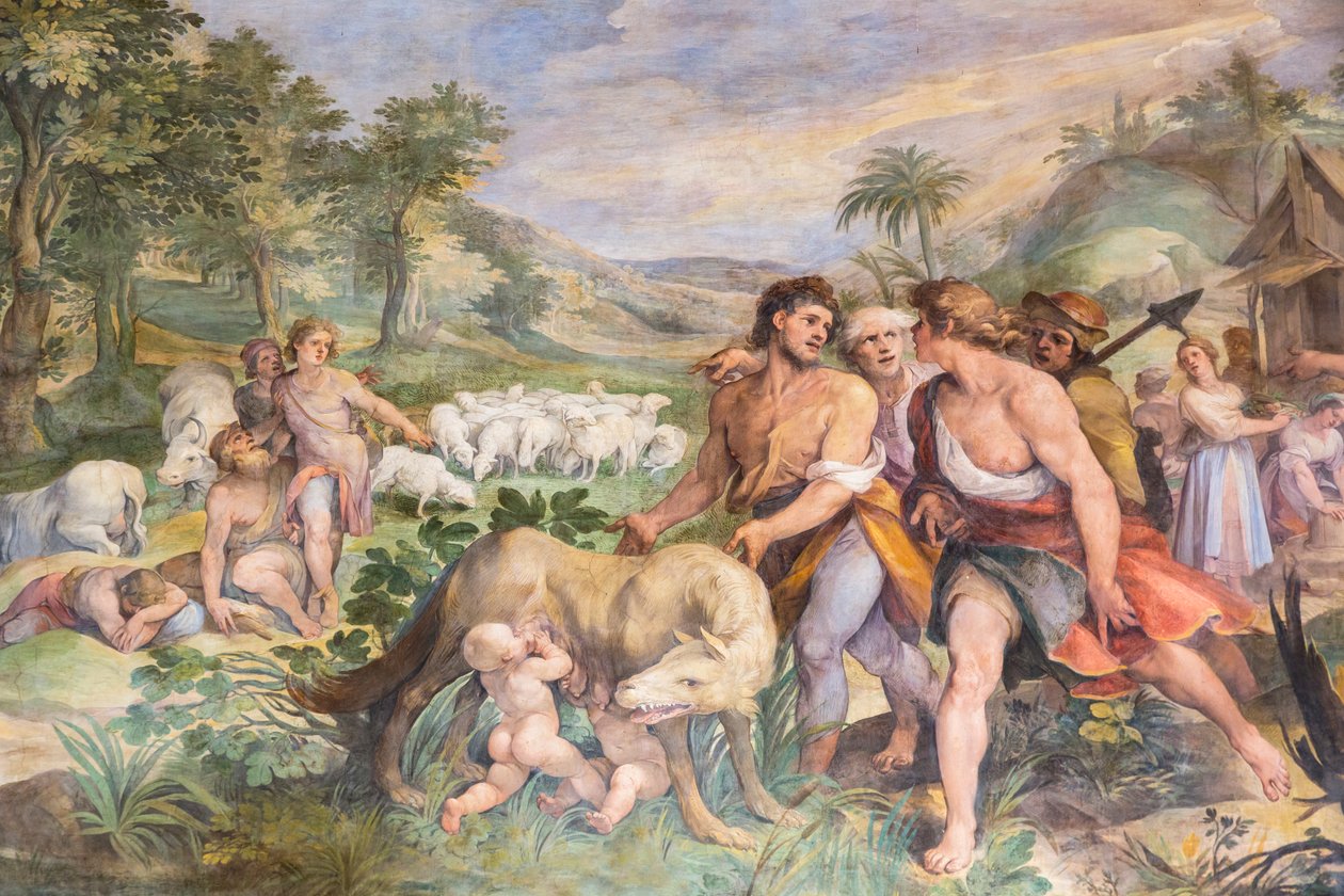Romulus og Remus, Rom, Italien af Unknown