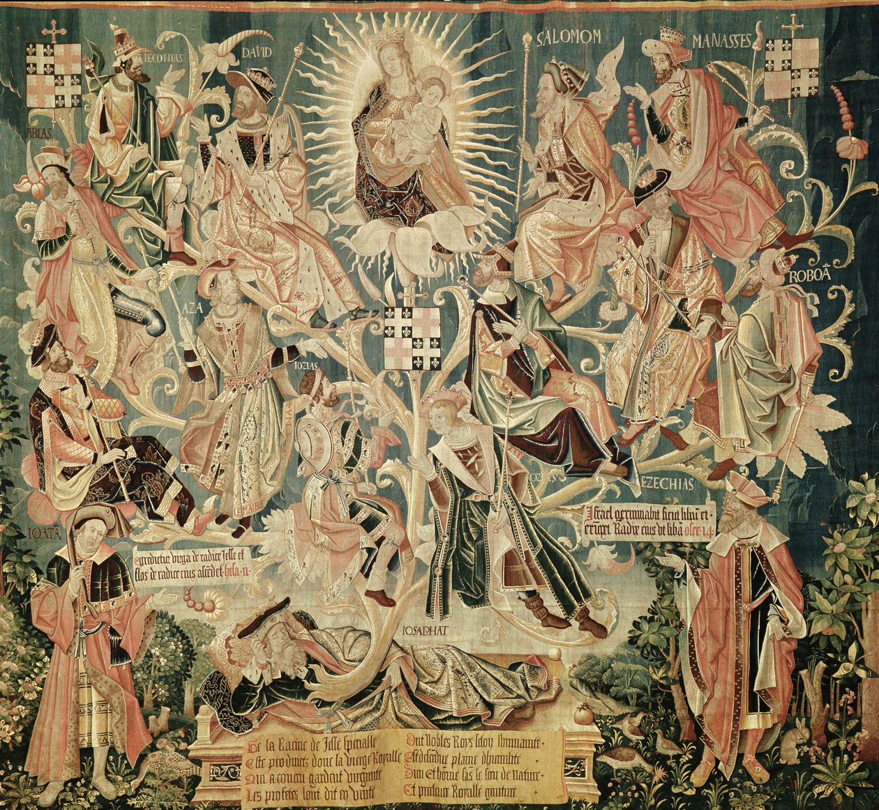 The Tree of Jesse, scener fra Jomfruens liv, 1530 (se også 61162-64) af Unknown