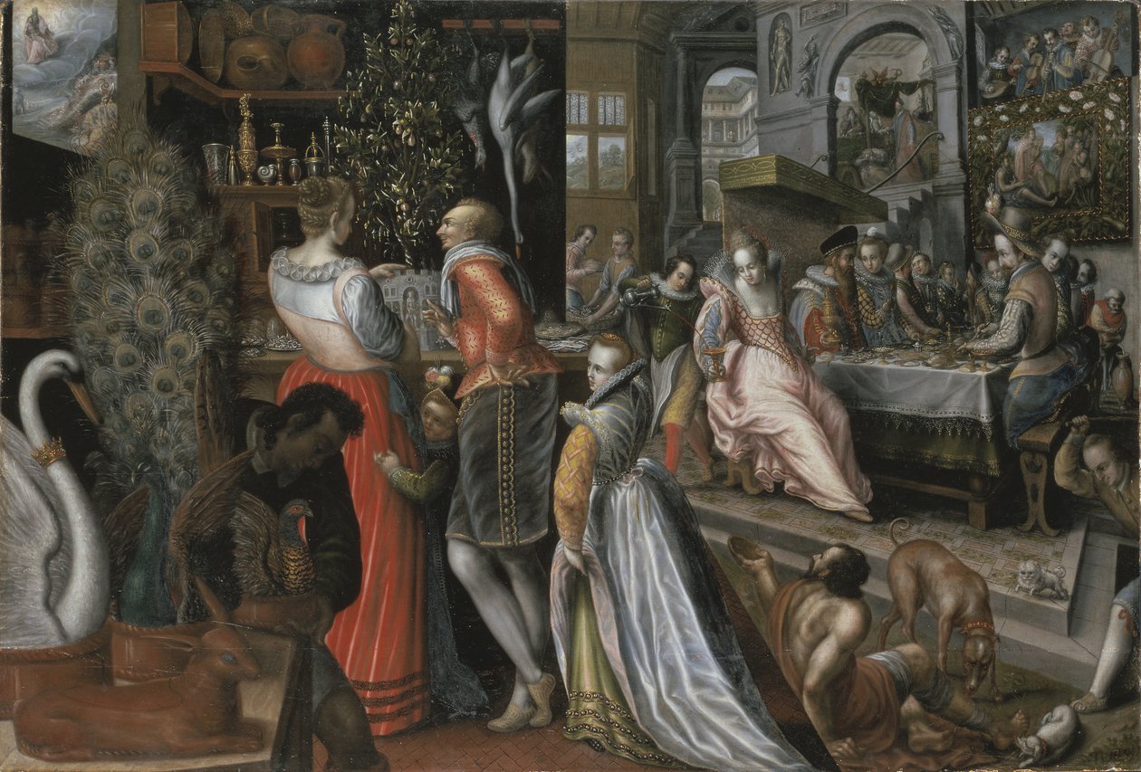 Den rige mand og Lazarus af Unknown