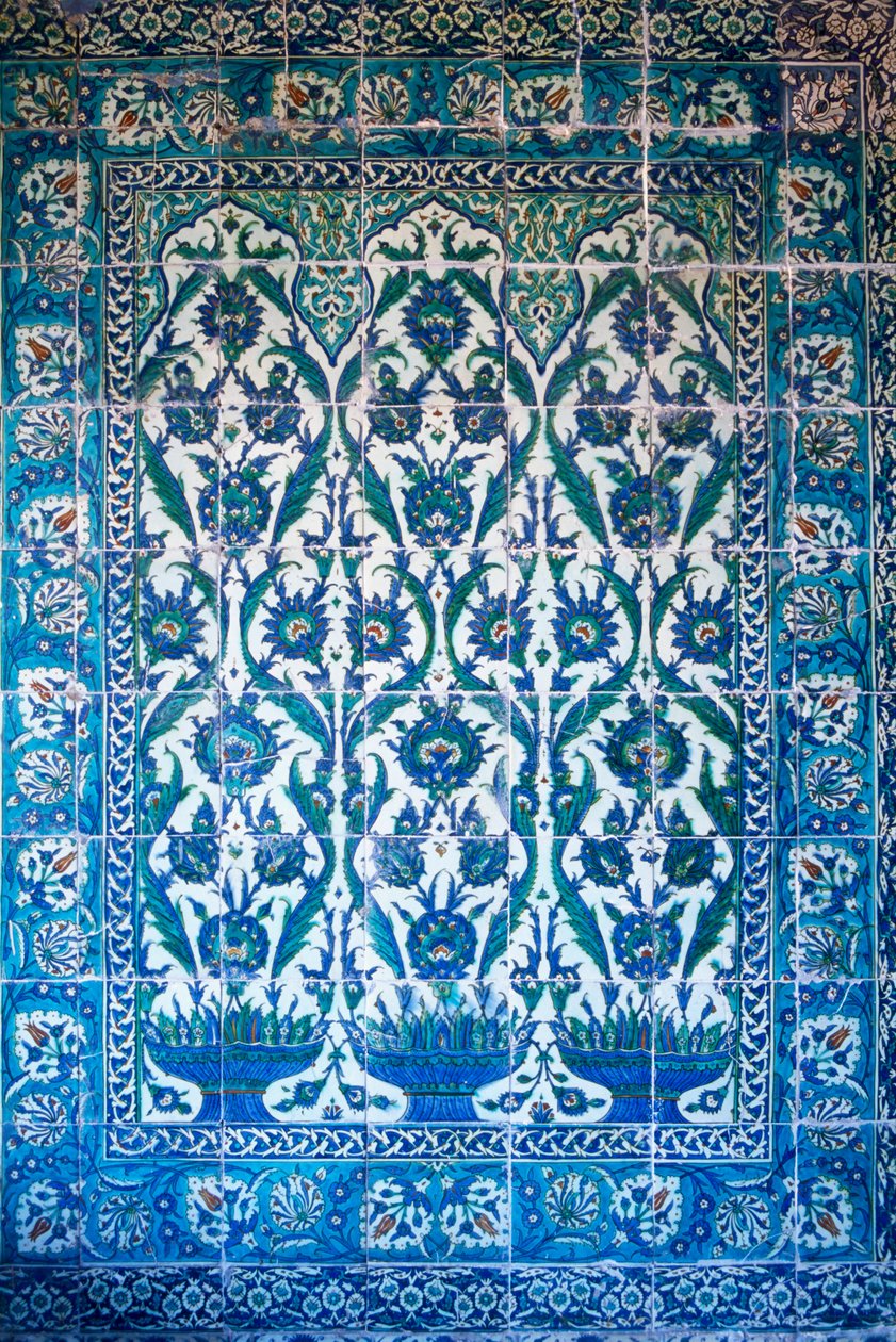 Tyrkiet, Istanbul, Topkapi-paladset, Iznik-fliser af Unknown