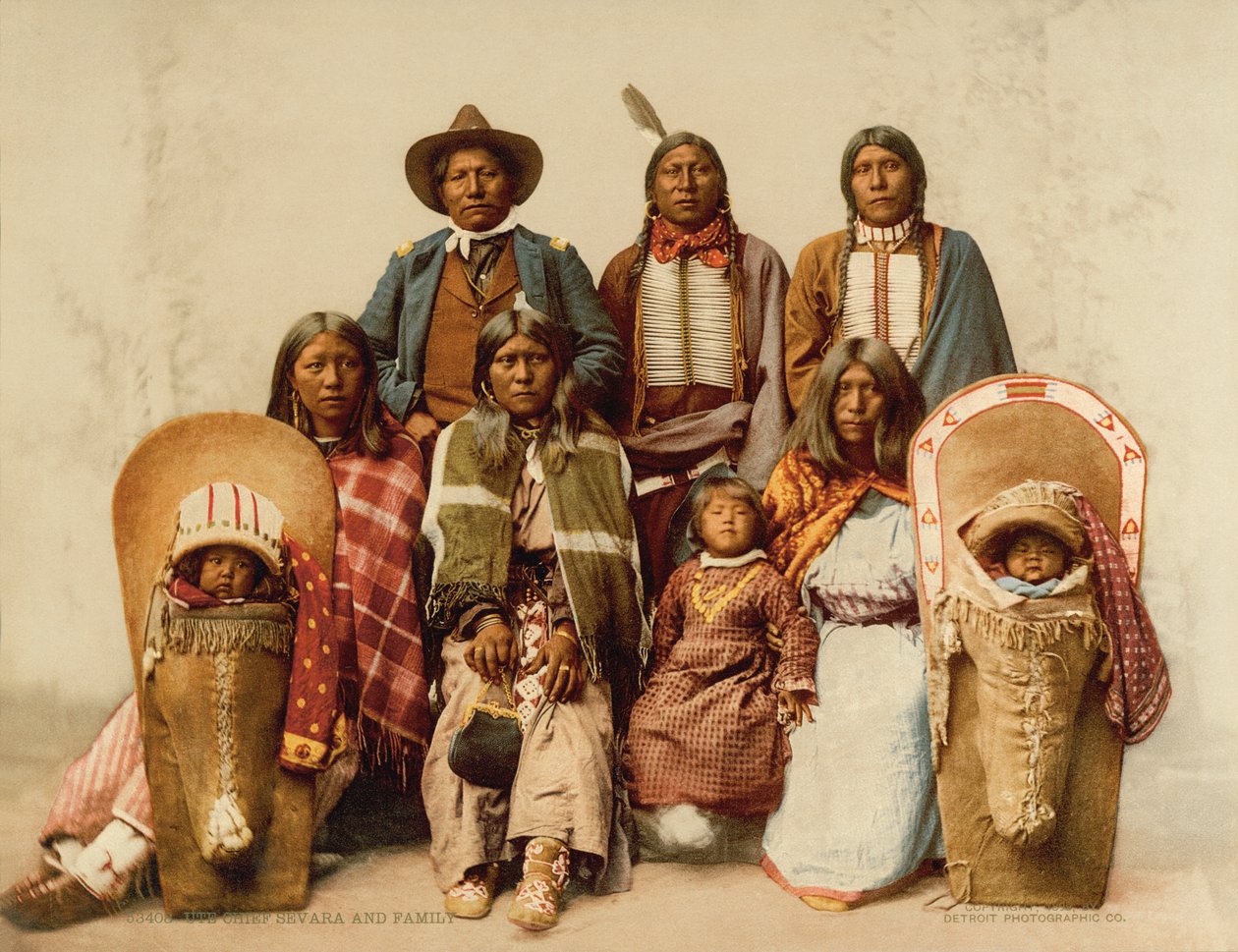 Ute Chief og hans familie af Unknown