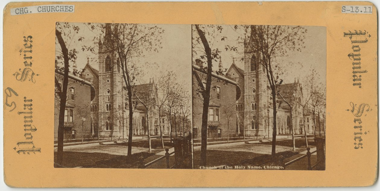 Church of the Holy Name, Chicago, ca. 1870 af American Photographer