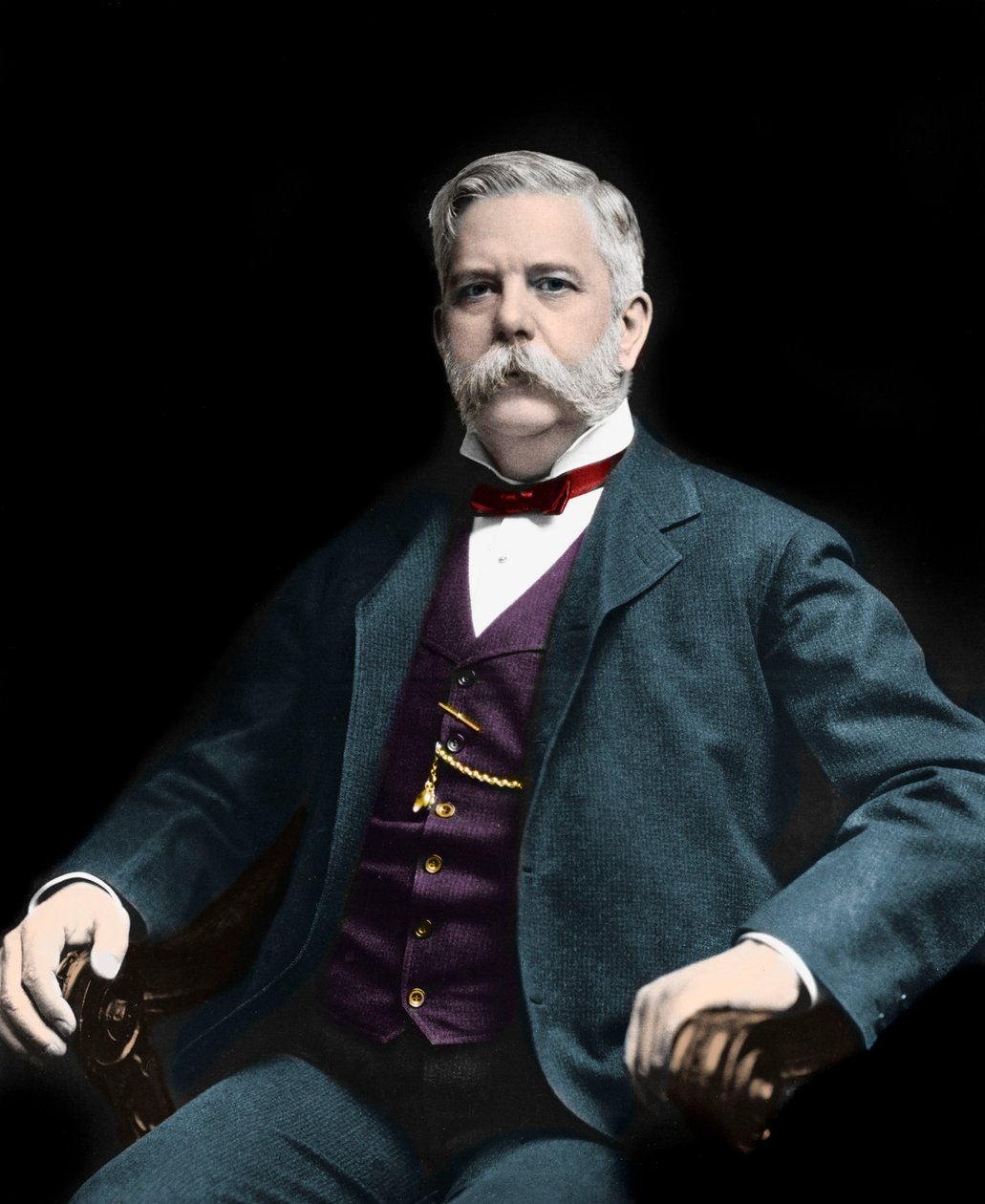 Portræt af George Westinghouse (1846-1914). Amerikansk opfinder og industrimand af American Photographer