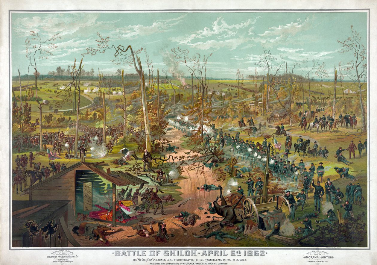 Slaget ved Shiloh - 6. april 1862, udg. 1865 af American School