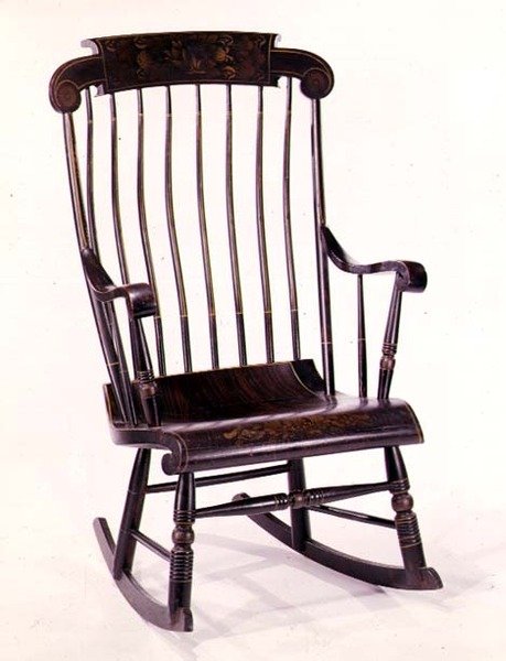 Boston-vuggestol, 1832 (ahorn og fyrretræ) af American School