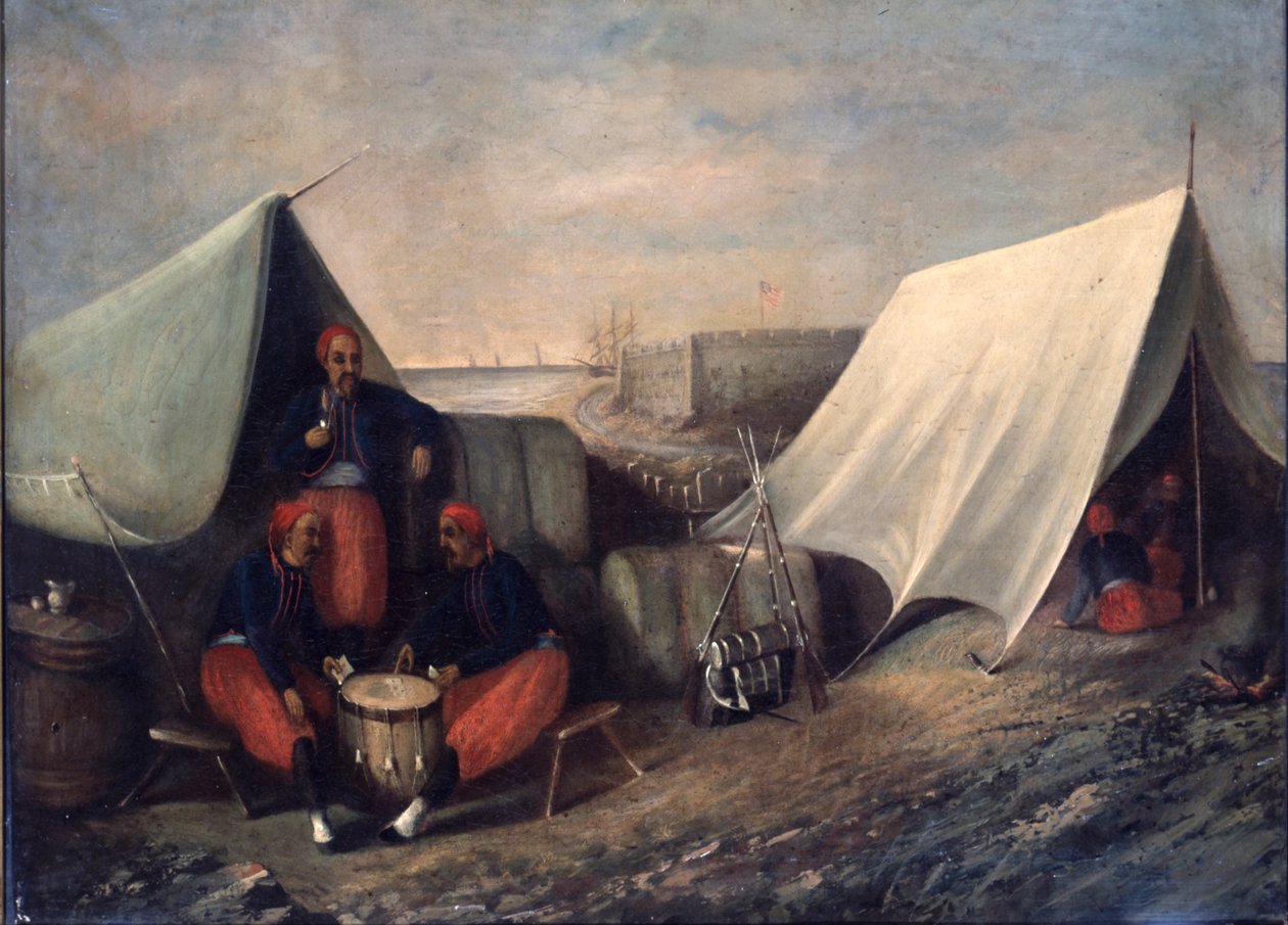 Chicago zouave i lejren af American School