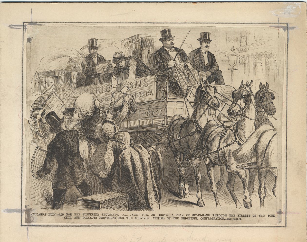 Chicagos Ruin - Hjælp til de lidende tusinder, 1871 af American School