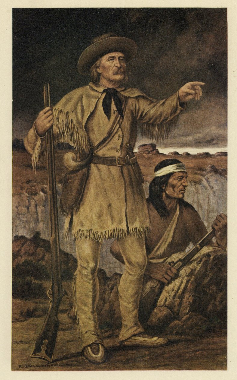 Christopher (Kit) Carson (1809 - 1868), af American School