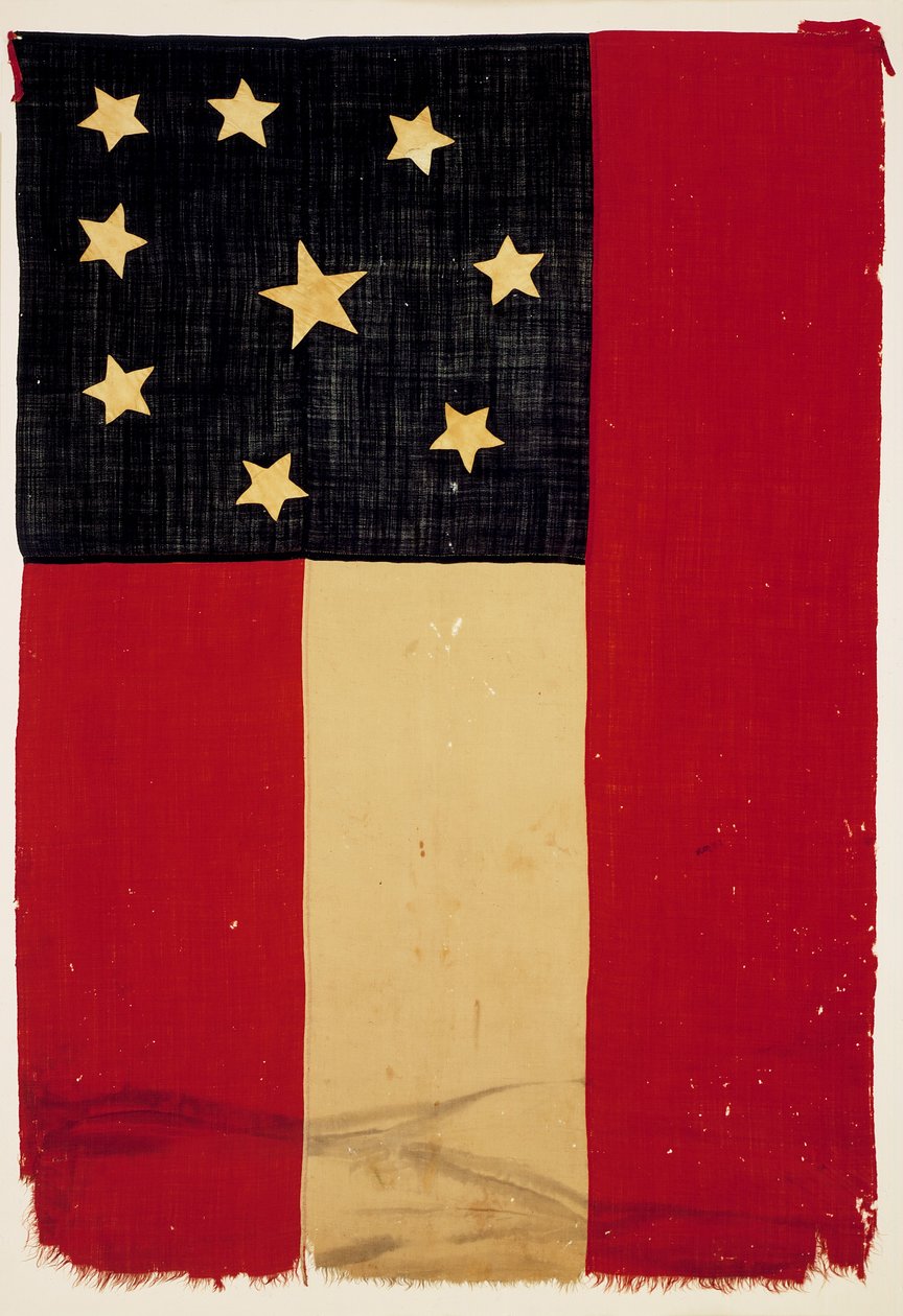 Konfødereret flag, 1861 (uld og træ) af American School