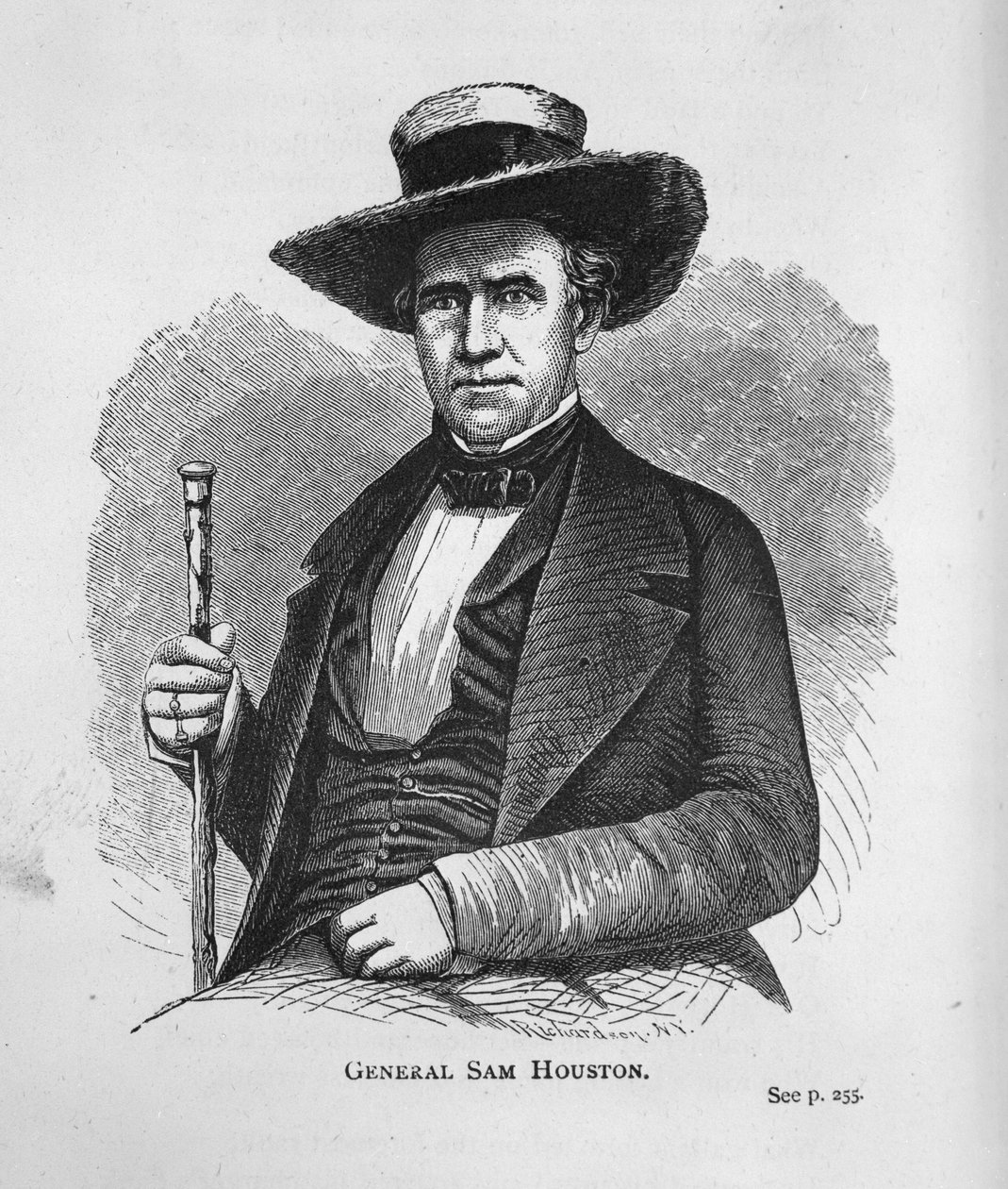 General Sam Houston, fra Texas History Scrapbook af American School